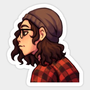 Hipster girl Sticker